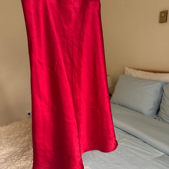 VINTAGE red lace/mesh babydoll midi slip lingerie dress - Picture 7 of 8